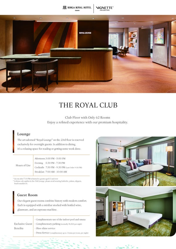JP - The Royal Club Information | RIHGA Royal Hotel Osaka